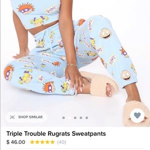 Fashionnova rugrats set sweatpanta and top new
